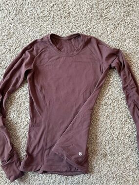 lululemon Long Sleeve Crew Top in Plum